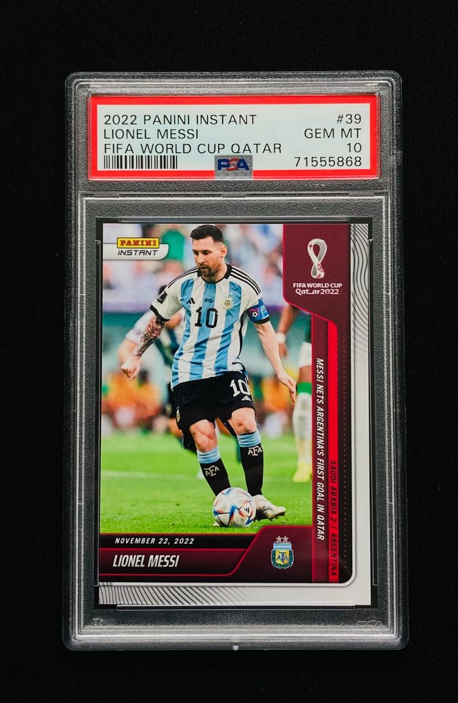 2022 Panini Instant World Cup 萊納爾·梅西 #39 Limited Edition /796 - PSA 10 Graded card #1.0