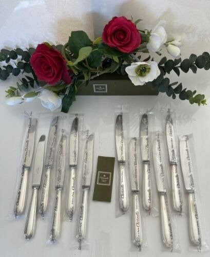 Christofle - Christofle couteaux 19.5cm - Servizio di posate (12) - Perle - metallo argento #1.0