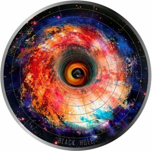 Niue. 5 Dollars 2021 Black Hole - Universe Domed, 2 Oz (.999) #1.0