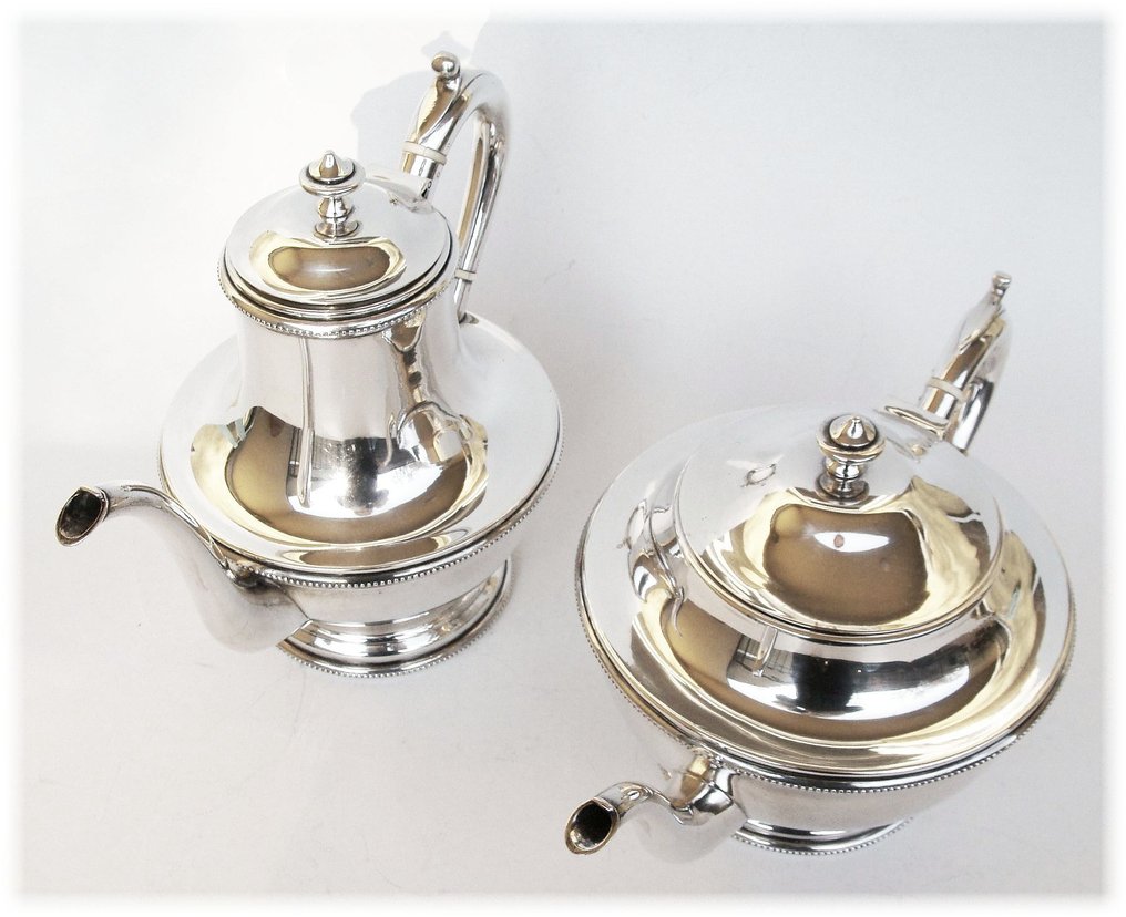 咖啡和茶具 - .900 银 - 2873克 - Early 20th century #3.2