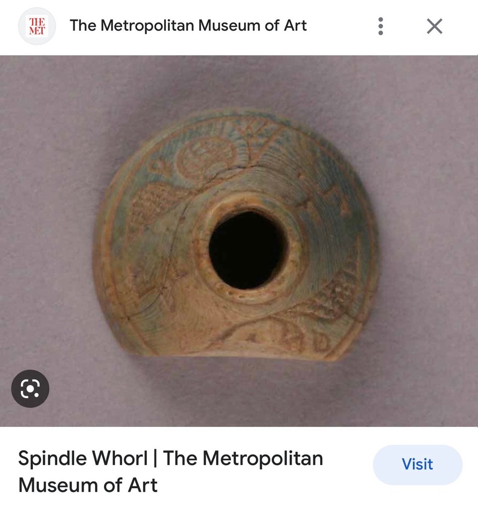 Senromersk/tidlig byzantinsk Knogle koptisk spindel - (25×25×3 mm) #2.1