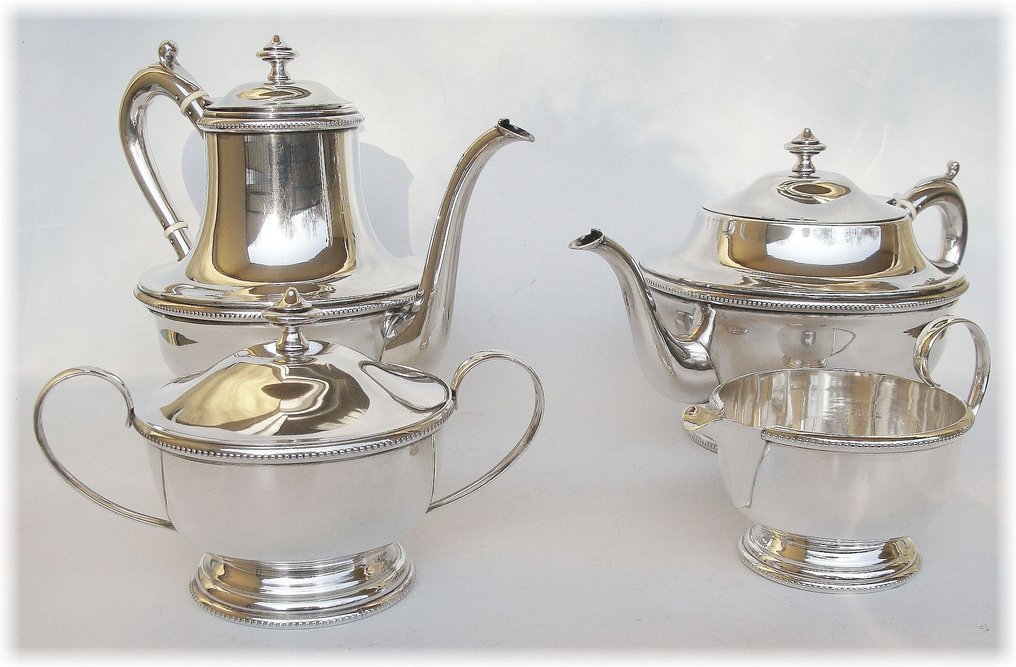 咖啡和茶具 - .900 銀 - 2873克 - 20世紀初 #2.2