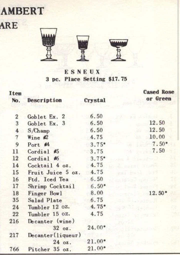 Drinkservies (8) - Esneux - Kristal #2.1