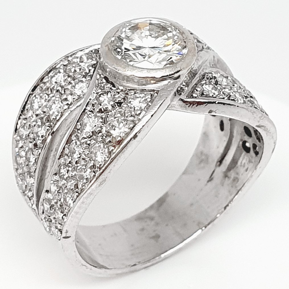 18 kt. Fehér arany - Gyűrű - 1.52 ct Gyémánt #1.1