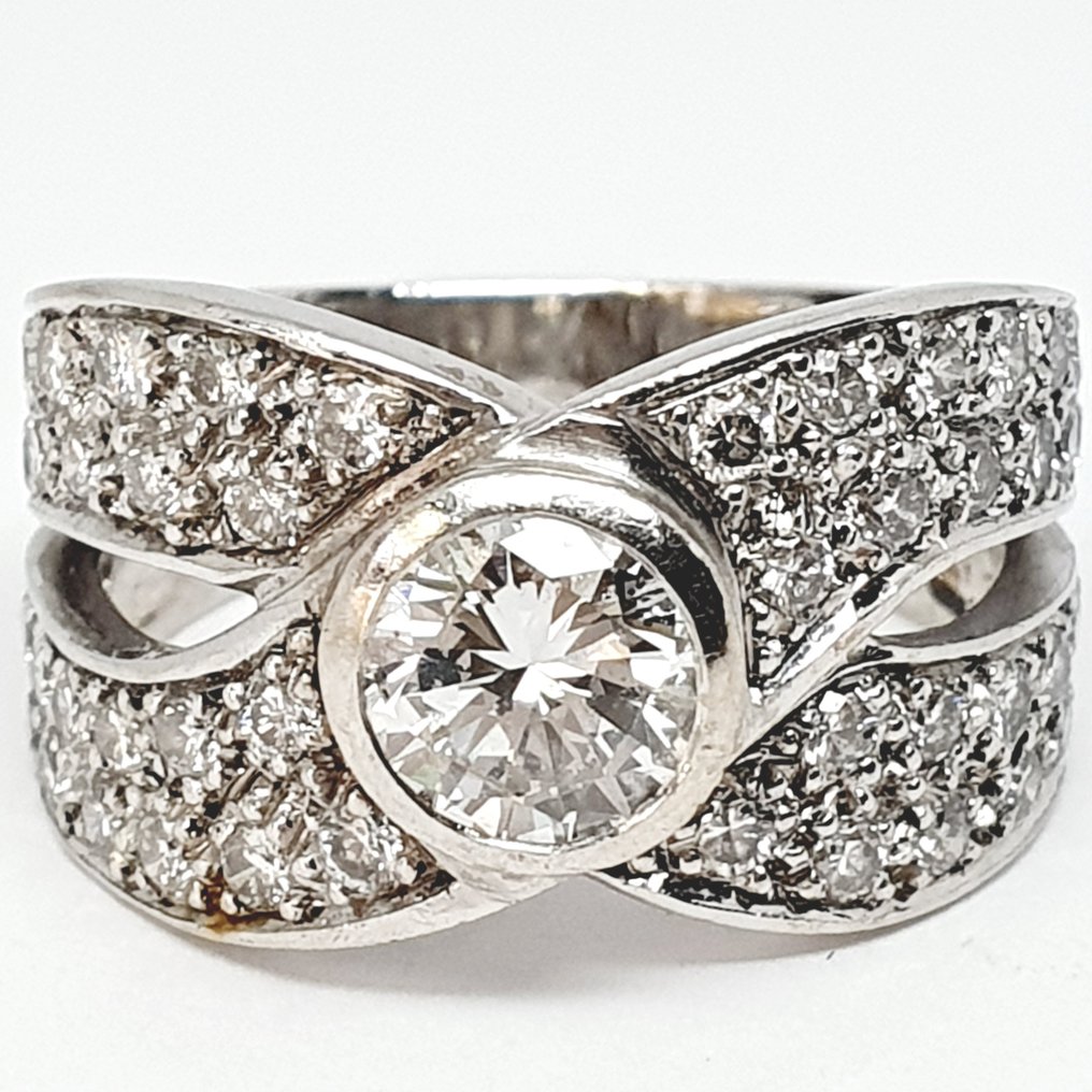 18 karat Hvitt gull - Ring - 1.52 ct Diamant #1.2