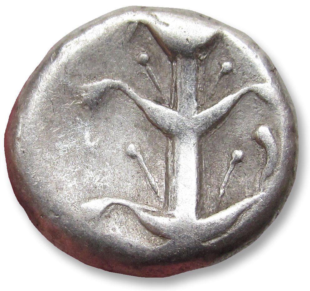 昔兰尼加， 凯雷内. Didrachm/Stater Circa 294-275 B.C. - time of Magas - cornucopiae symbol #1.1
