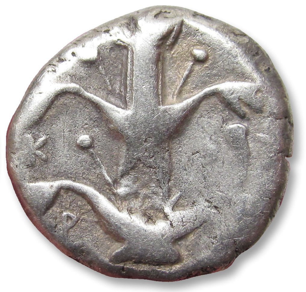 Cyrénaïque, Cyrène. AR Didrachm,  Circa 294-275 B.C. - time of Magas - cornucopiae symbol #1.1