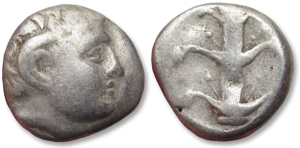 Kyrenaica, Kyrene. AR Didrachm,  Circa 294-275 B.C. - time of Magas - #2.1