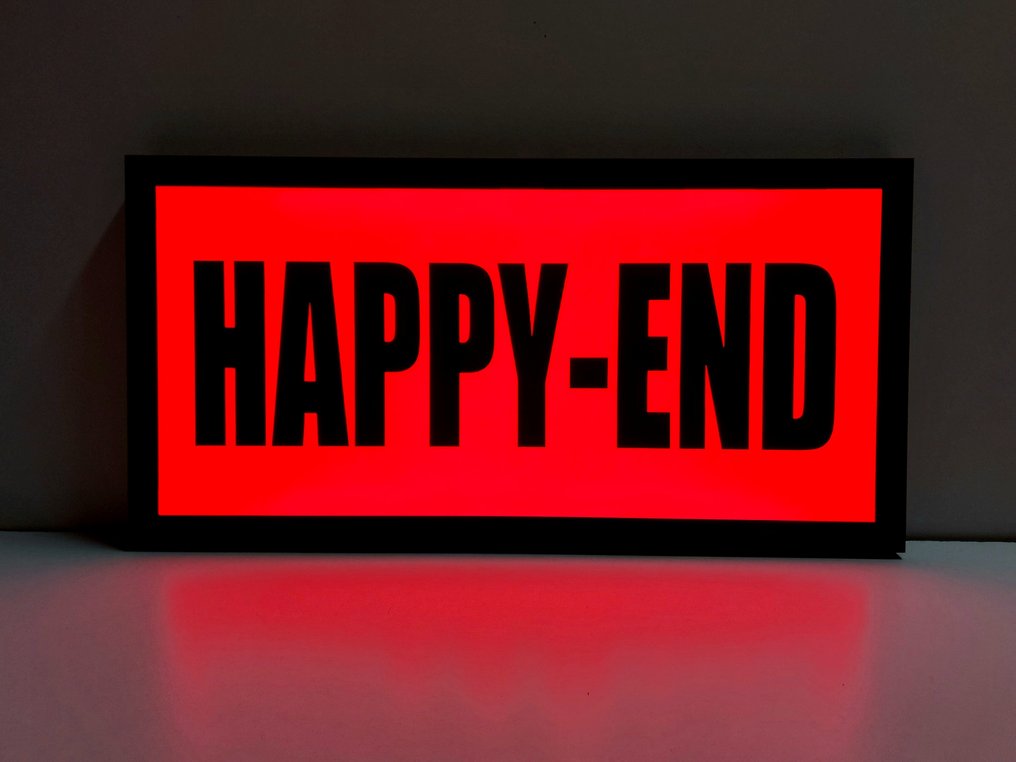 Lighted sign - Amsterdam Red Light District Happy-End illuminated sign - Steel, Plastic #1.0