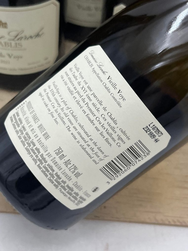 2021 Domaine Laroche Chablis Vieille Voye - Chablis - 6 Flasker  (0,75 l) #2.1