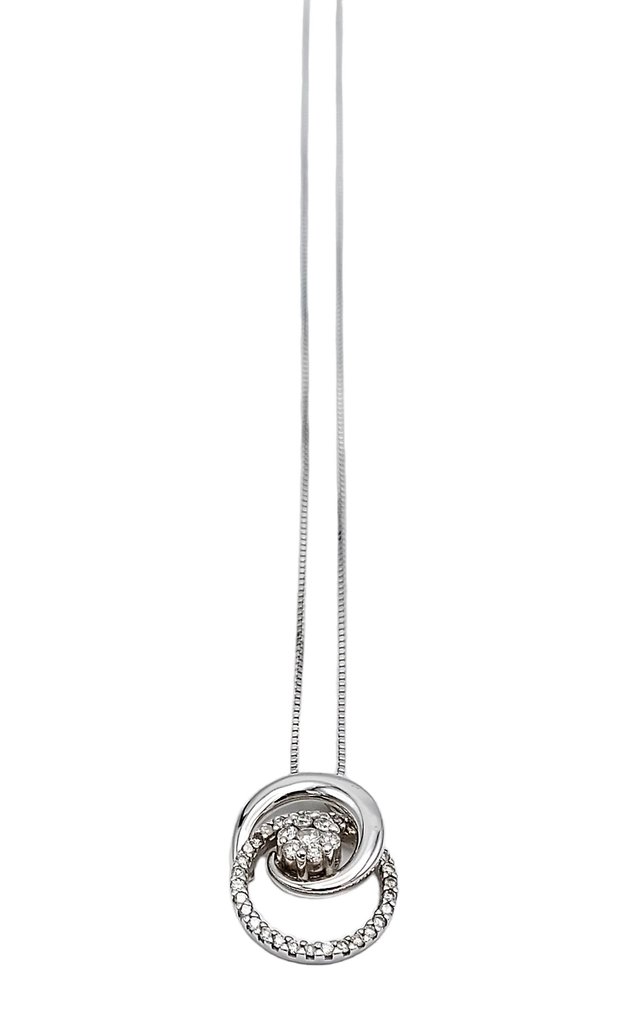 Comete - 18 kt Vittguld - Halsband med hänge - 0.30 ct Diamant #2.1