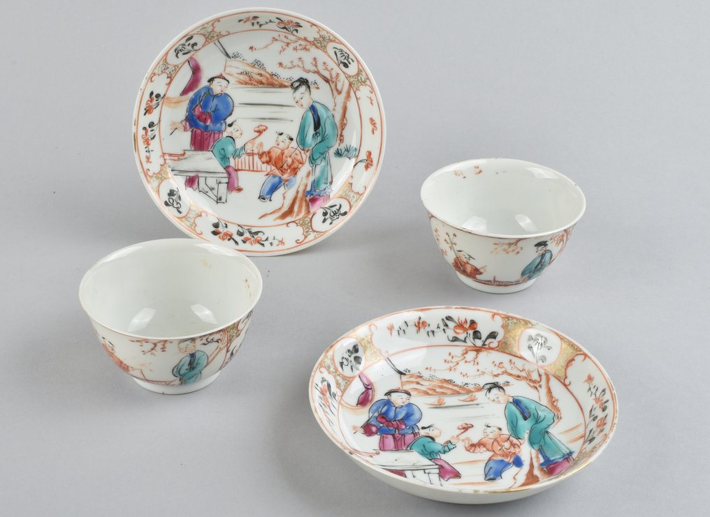 一對中國柑橘茶碗 - 瓷器 - 中國 - 清乾隆(1736-1795) #1.1