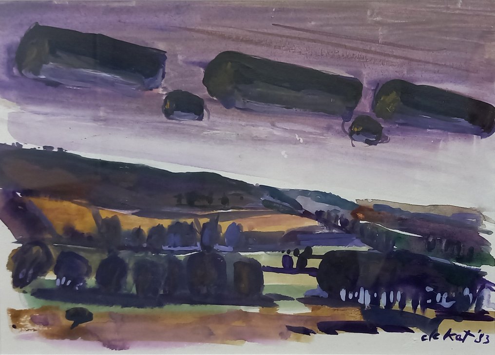 Otto B. de Kat (1907-1995) - **NO RESERVE** Frans landschap #1.0