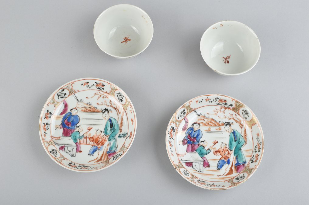 一對中國柑橘茶碗 - 瓷器 - 中國 - 清乾隆(1736-1795) #2.1