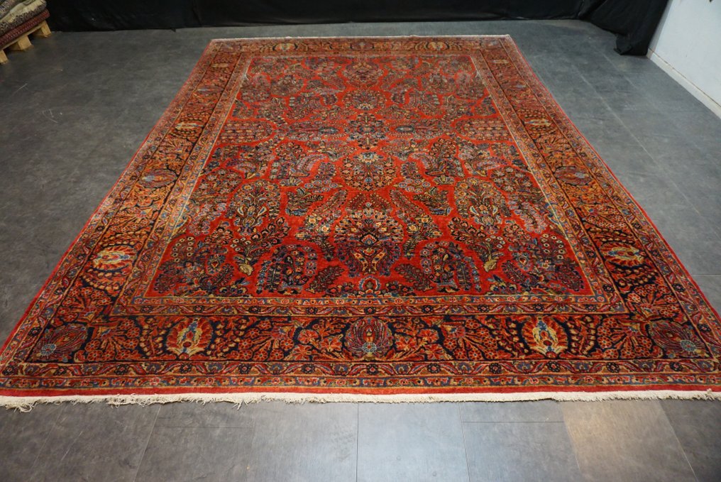 古董美国萨鲁克 - 地毯 - 355 cm - 263 cm #2.2