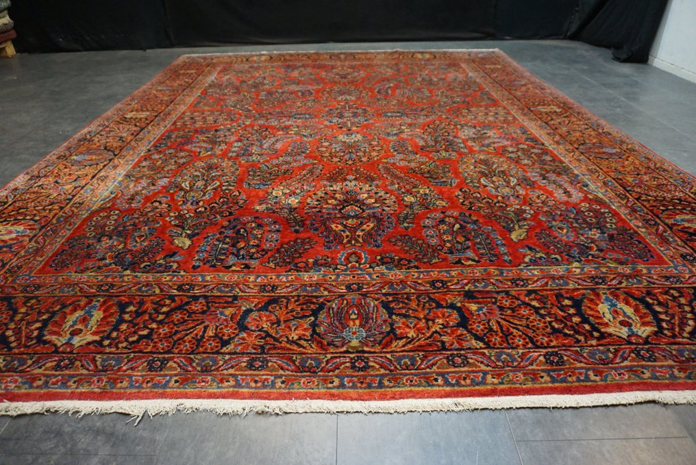 Antigo Sarouk dos EUA - Carpete - 355 cm - 263 cm #1.1