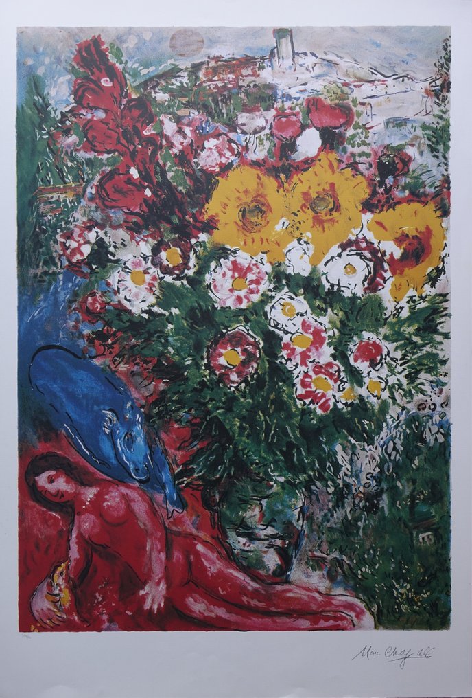 Marc Chagall (1887-1985) - La jeune fille et l'oiseau #1.0