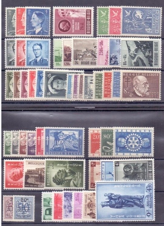 Belgien 1953/1959 - 7 nahezu vollständige Bände ohne Block #1.1