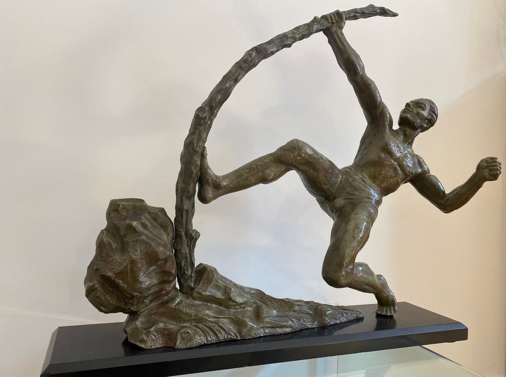 Emile Dautrive - 雕塑, L’effort - 60 cm - 黄铜色 #3.3