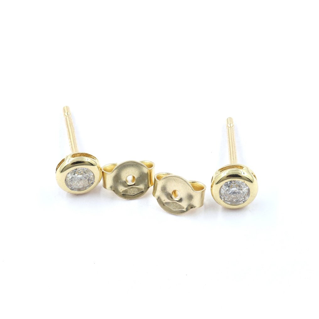 Earrings - 18 kt. Yellow gold -  0.46 tw. Diamond  (Natural) #2.1