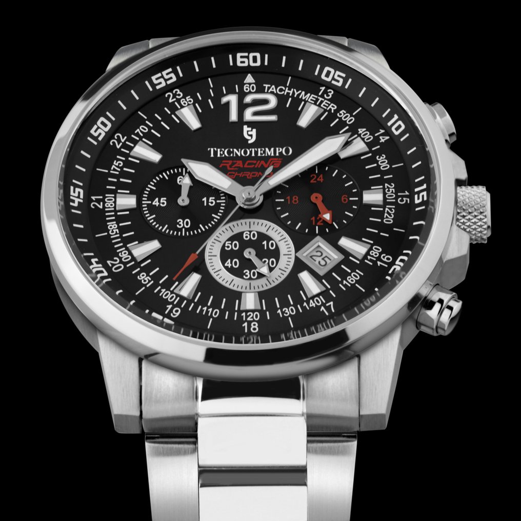 Tecnotempo - - Chronograph 100M - "Racing Chrono" Limited Edition - Black - Ingen mindstepris - TT.100A.RCB - Mænd - 2020+ #2.1