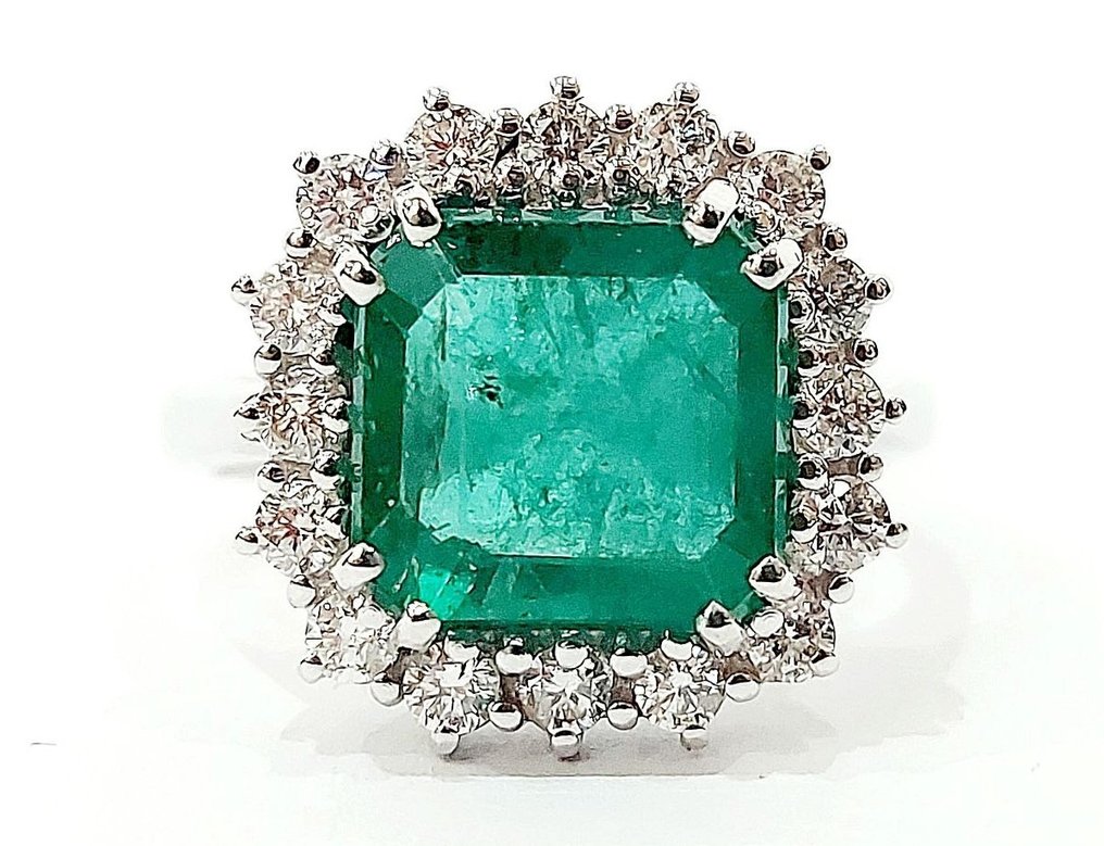 Astralia - 18K包金 白金 - 戒指 - 1.16 ct 钻石 - Emeralds #1.1