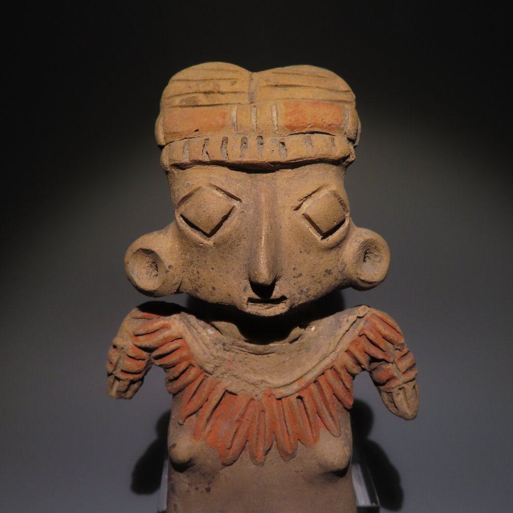 Chupicuaro, Messico Terracotta Figura bella femminile. Molto raro. 15,5 cm H. Con licenza di esportazione spagnola. #1.2