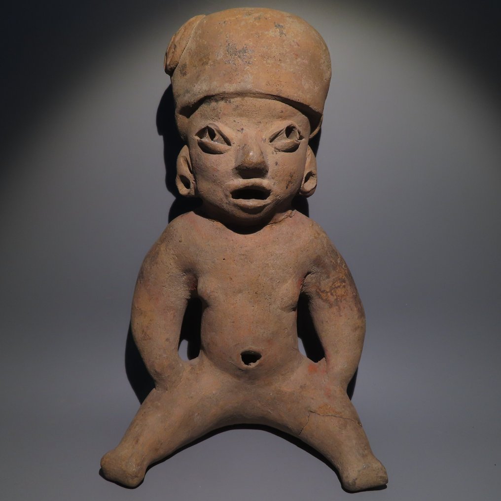 Tlatilco, Mexico Terracotta Babyfiguur. Zeldzaam. 23 cm H. 1500 - 600 v.Chr. Met Spaanse exportvergunning. #1.1