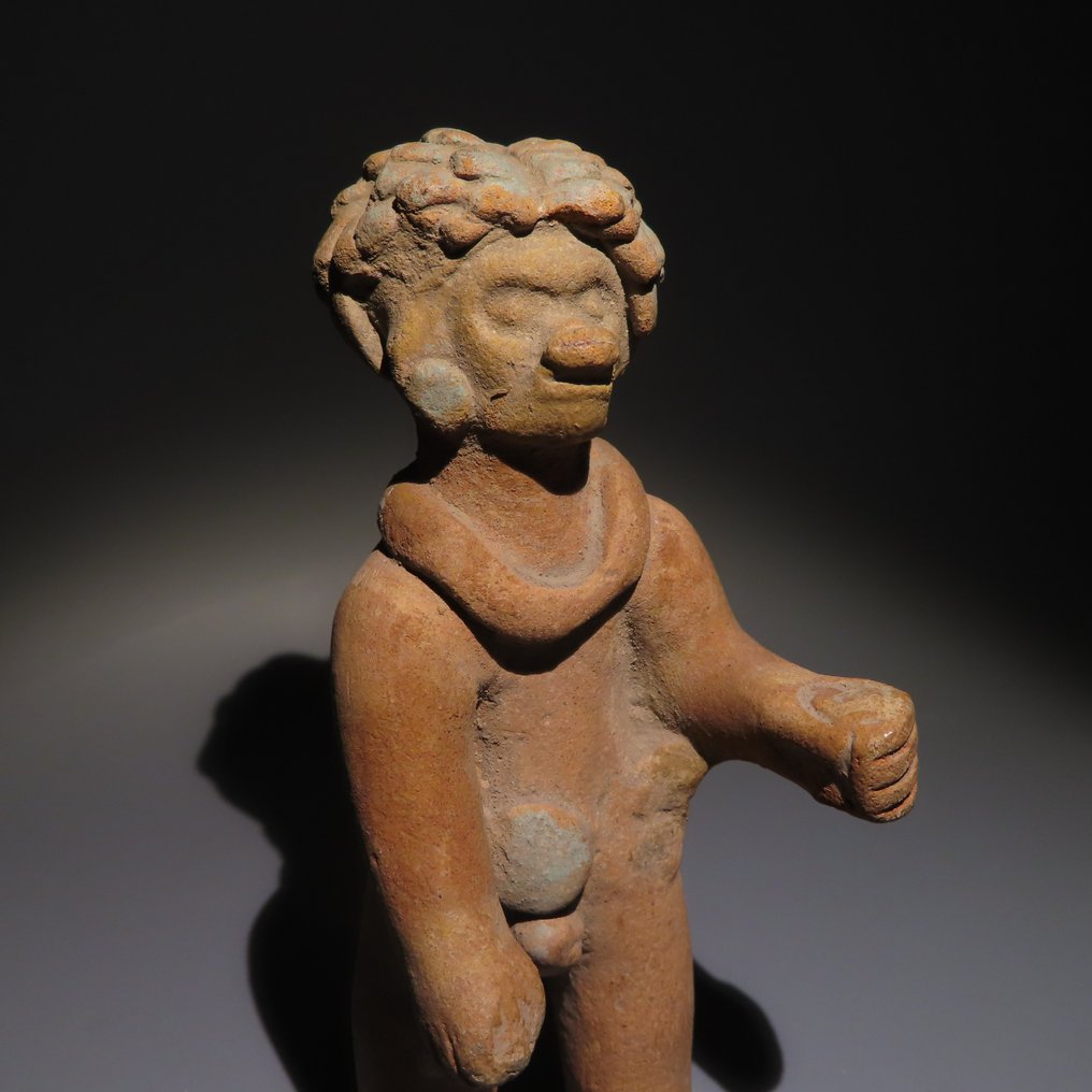 Jama-Coaque, Ecuador, Terracotta Figur. 12,5 cm. Spanische Exportlizenz #2.1