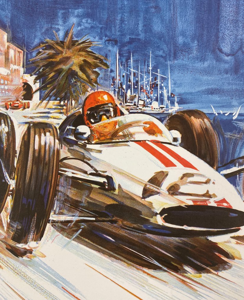 Michel Beligond - MONACO Gran Prix - 25 ET 26 MAI 1963 (linen backed on canvas) - Lata 80. #4.3