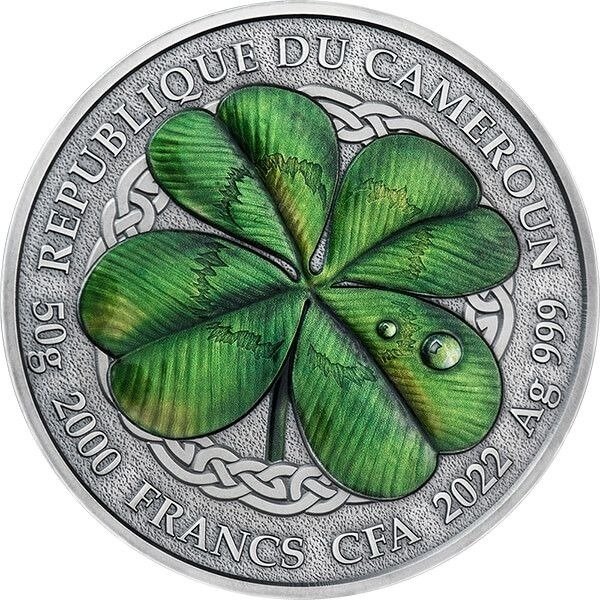 Camerun. 2000 Francs 2022 Keep Your Luck - Antique Finish, 50g (.999) #1.0