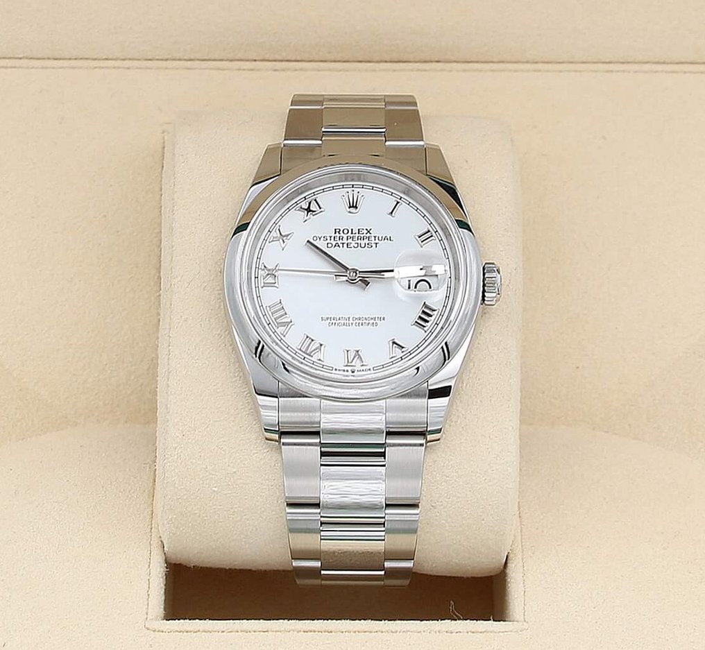 Rolex - 0yster Perpetual Datejust 36 'White Roman Dial' - 126200 - Unisex - 2011-present #2.1