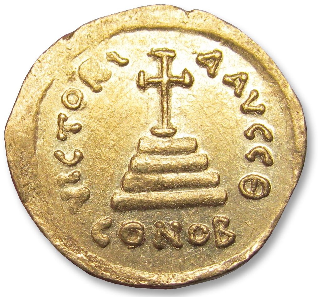 拜占庭帝国. 提比留斯二世君士坦丁 （ 578-582）. Solidus Constantinople mint 579-582 A.D. - officina Θ (= 9th) - #1.2