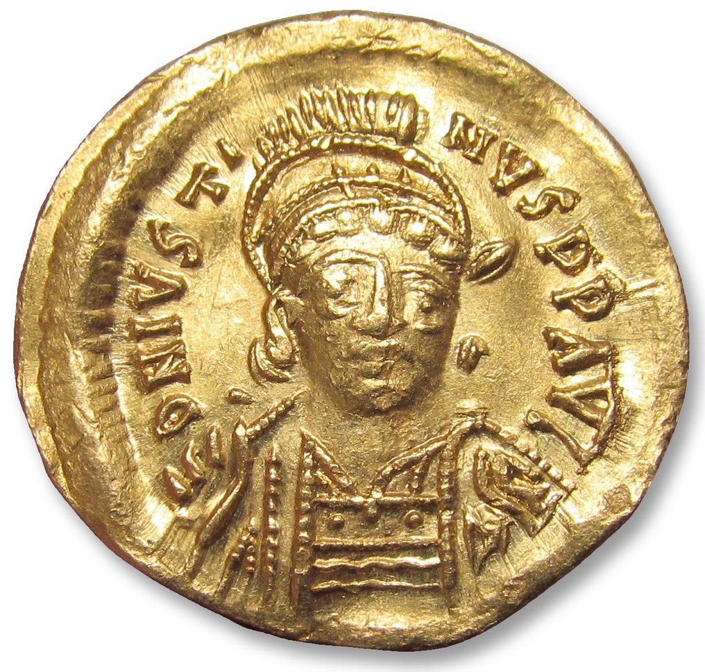 Impero bizantino. Giustino I (518-527 d.C.). Solidus Constantinople mint 522-527 A.D. - officina S (= 2nd or 6th) - #1.1