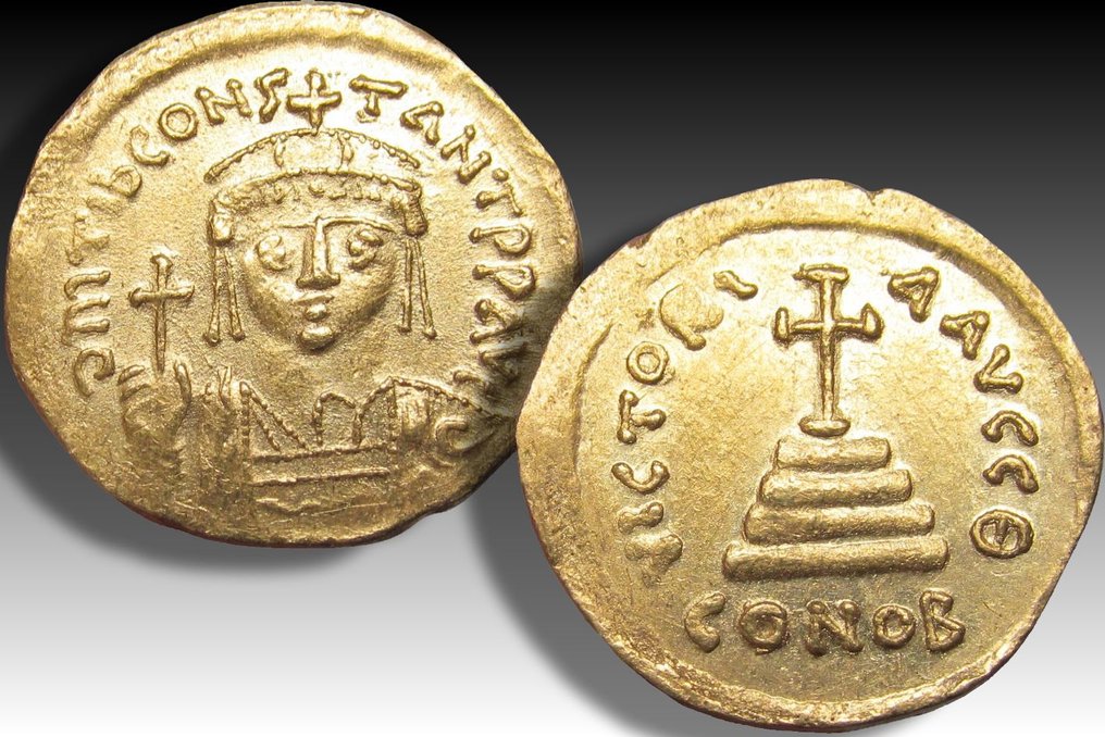 拜占庭帝國. 提比略二世 (AD 578-582). Solidus Constantinople mint 579-582 A.D. - officina Θ (= 9th) - #2.1
