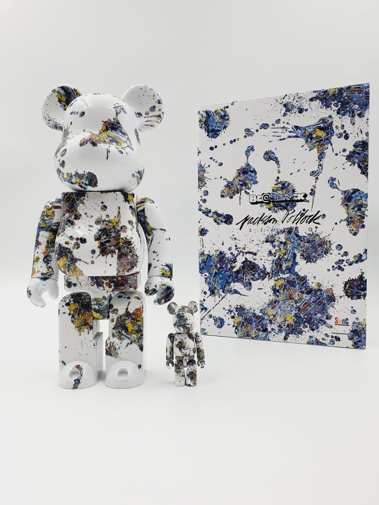 Medicom Toy x Jackson Pollock - Be@rbrick Jackson Pollock 400% & 100% Bearbrick 2018 #1.0