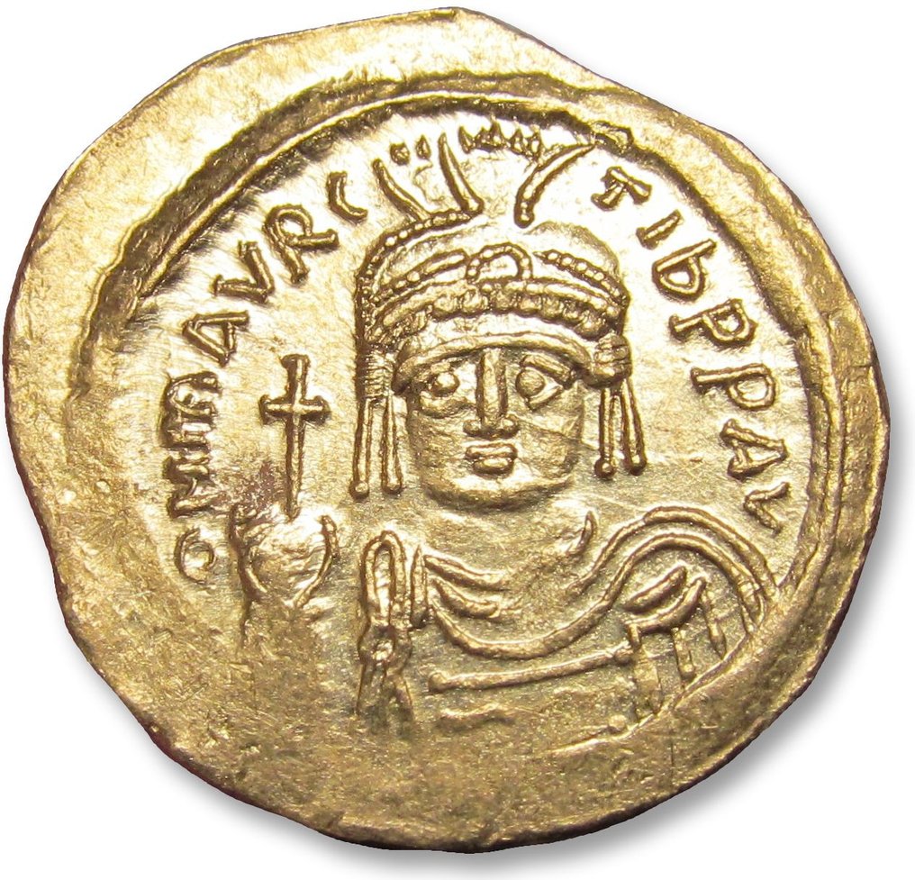 Byzantine Empire. Maurice Tiberius (AD 582-602). Solidus Constantinople mint 583-601 A.D. - 9th officina (Θ) - #1.1
