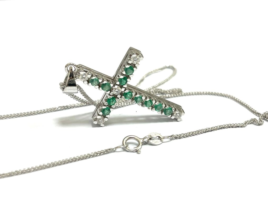Halsband med hänge Vittguld Diamant #2.1