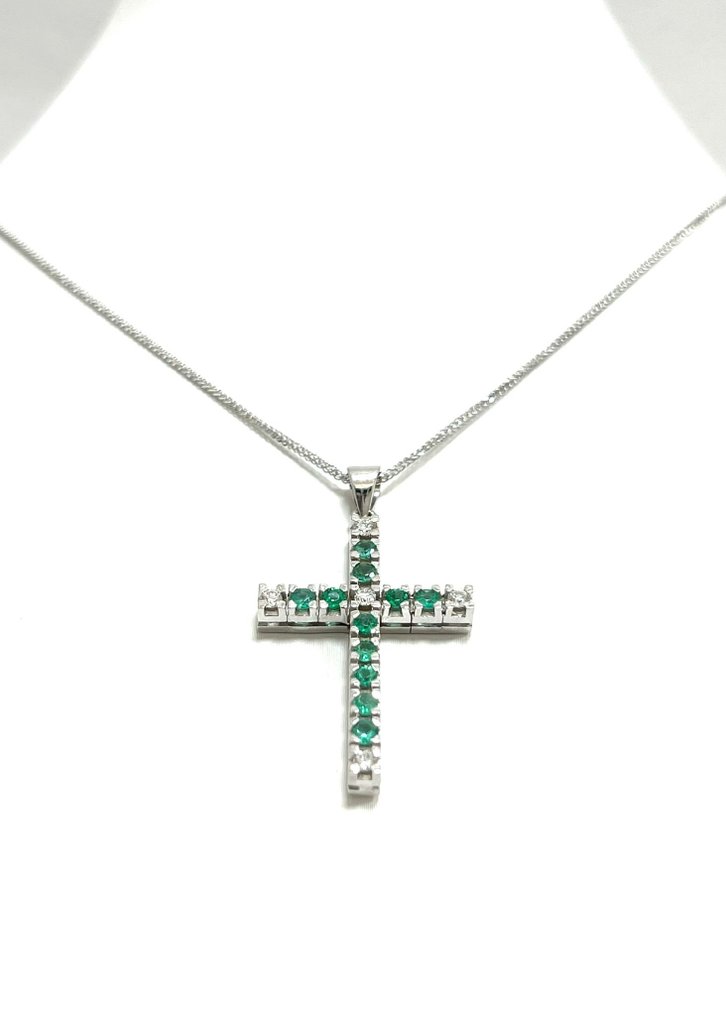 Necklace with pendant White gold Diamond  #2.2