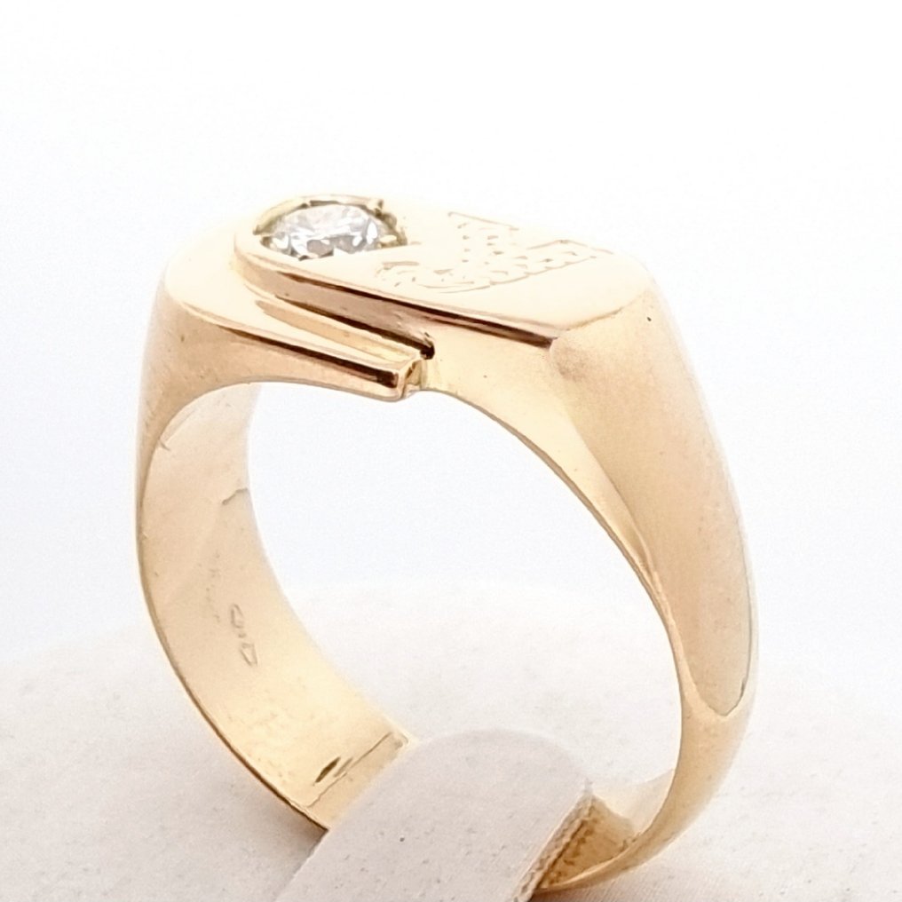18 kt Gult guld - Ring - 0.30 ct Diamant #1.2