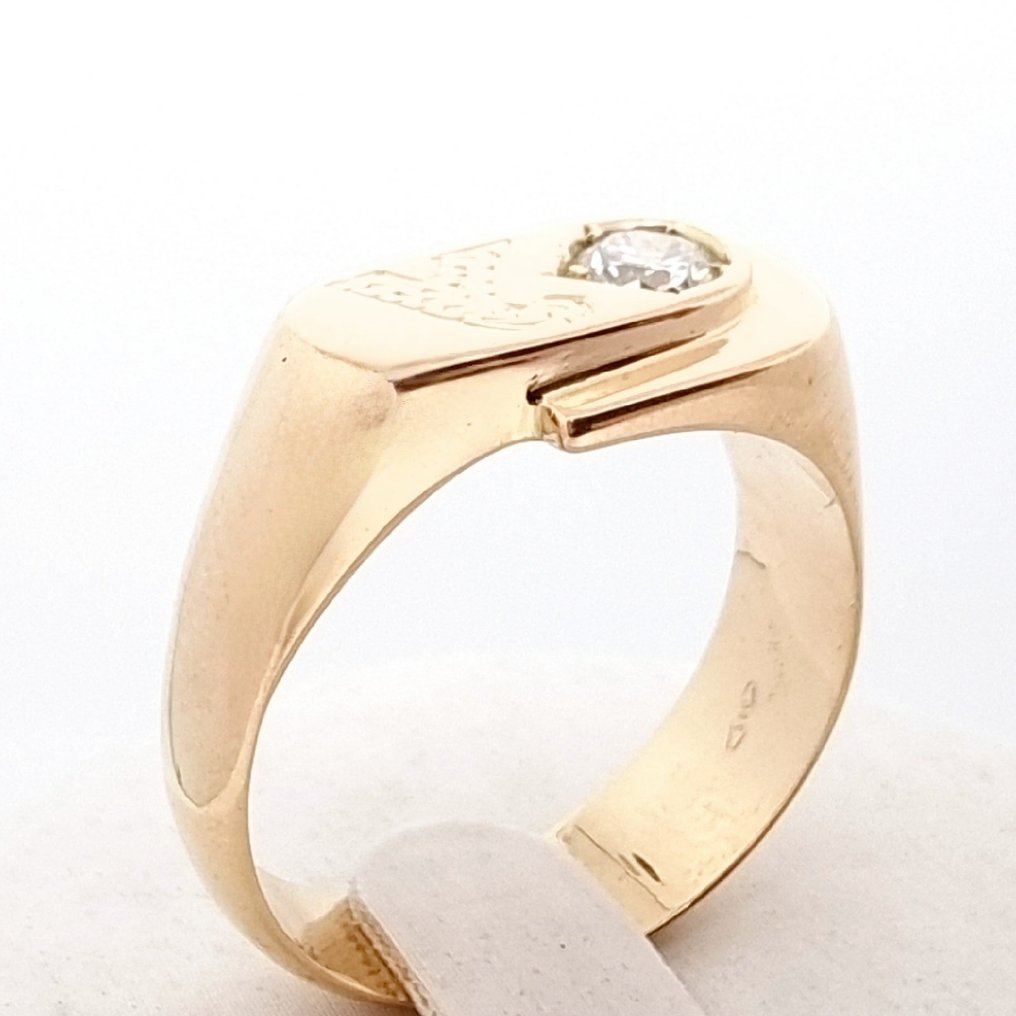 18 kt Gult guld - Ring - 0.30 ct Diamant #1.1