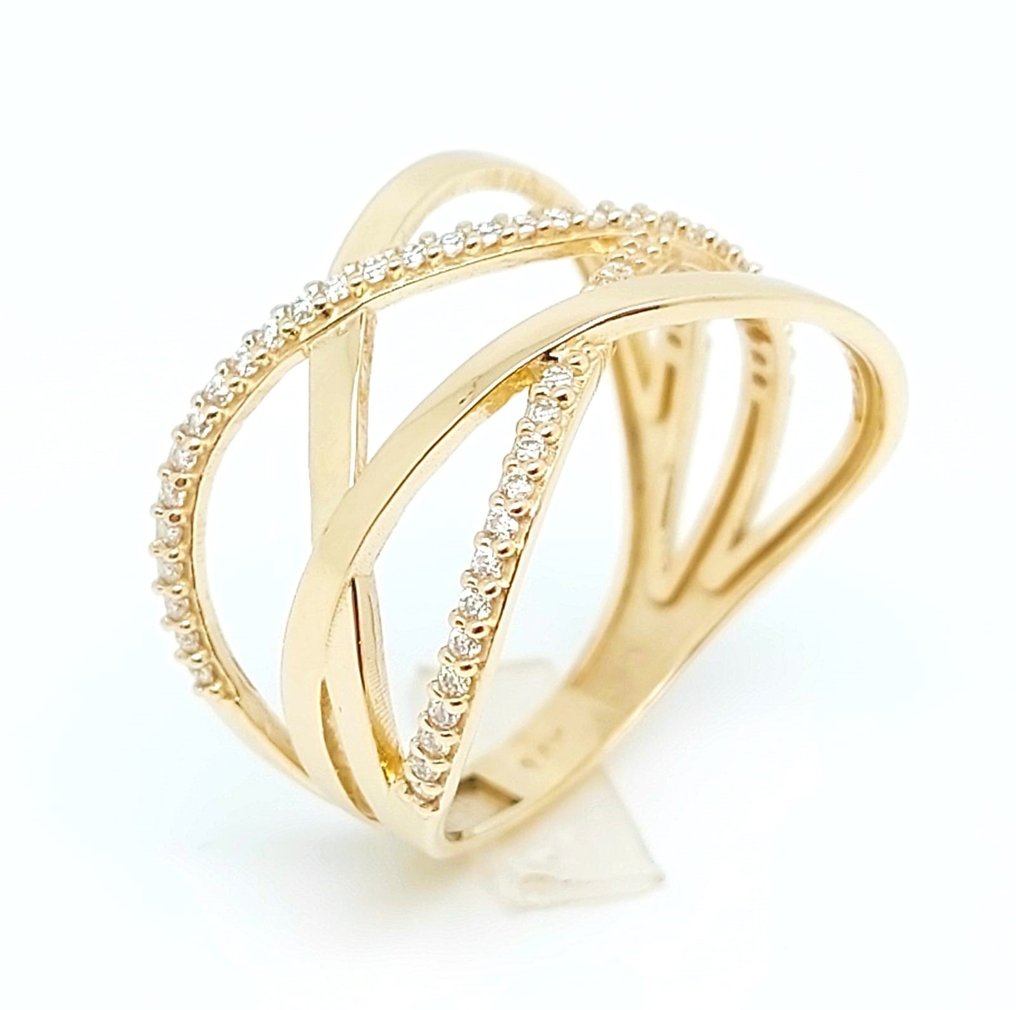 Δαχτυλίδι - 14 καράτια Κίτρινο χρυσό - Διαμάντι #2.1