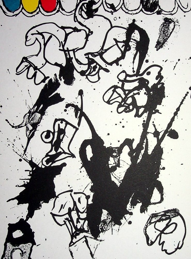 Pierre Alechinsky (1927) - Sin título (Les temps situationistes) #1.0