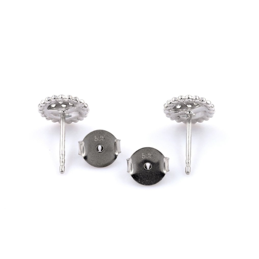 耳環 - 14 克拉 白金 -  0.33ct. tw. 鉆石 (天然)  #4.3