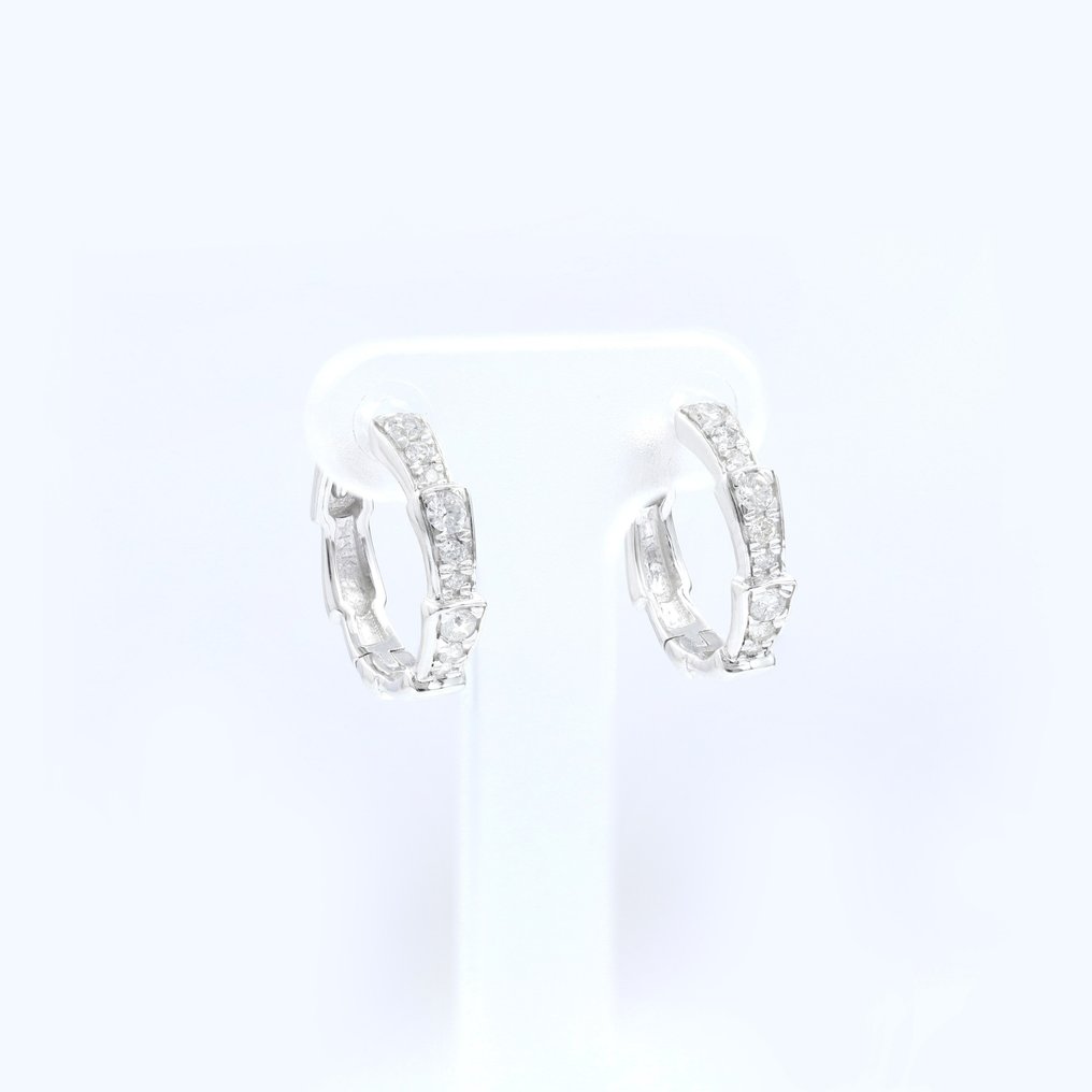 Boucles d'oreilles - 14 carats Or blanc -  0.31ct. tw. Diamant  (Naturelle) #2.1