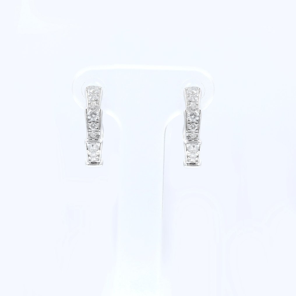 Boucles d'oreilles - 14 carats Or blanc -  0.31ct. tw. Diamant  (Naturelle) #1.1