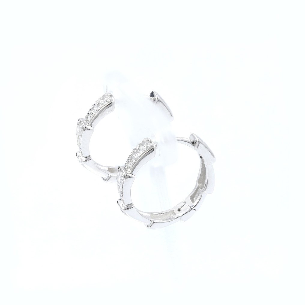 Korvakorut - 14 kt. Valkokulta -  0.31ct. tw. Timantti (Luonnollinen)  #3.2