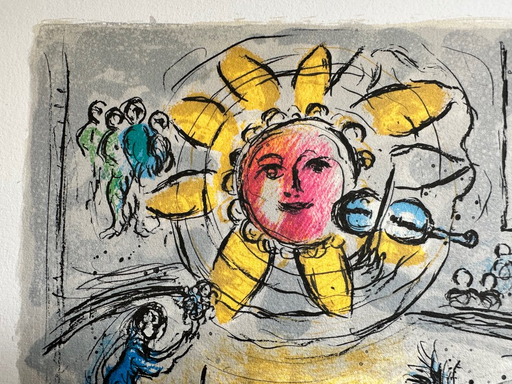 Marc Chagall (1887-1985) - Soleil au cheval rouge #3.2