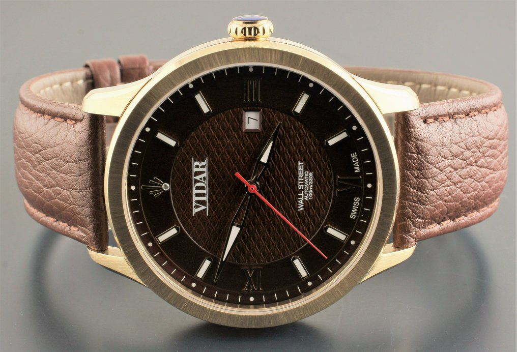 Vidar Since 1909 - 'Wall Street' - Swiss Automatic - Two Years Warranty - No Reserve Price - Ref. No: VR015-200-02-GL-BR - Men - 2025 #1.0