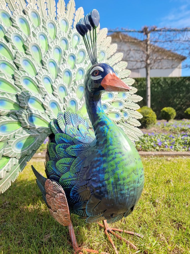 雕像 - Peacock - 铁, 金属 #1.0